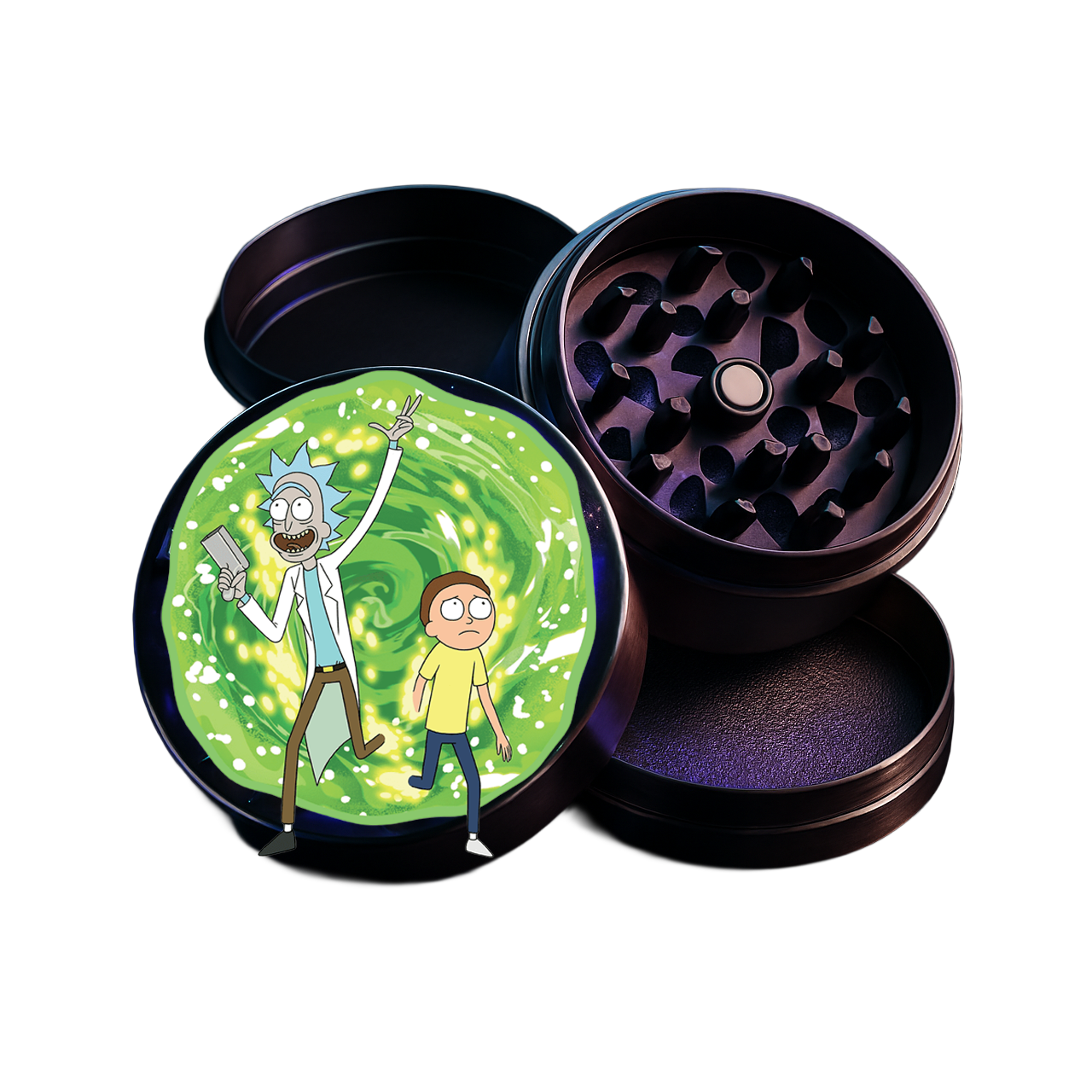 Grinder 50 mm 4 piezas - Rick y Morty