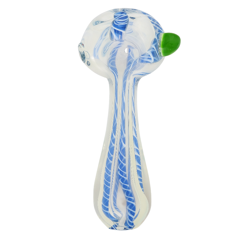 Pyrex - Pipa vidrio decorada 9 cm Azul