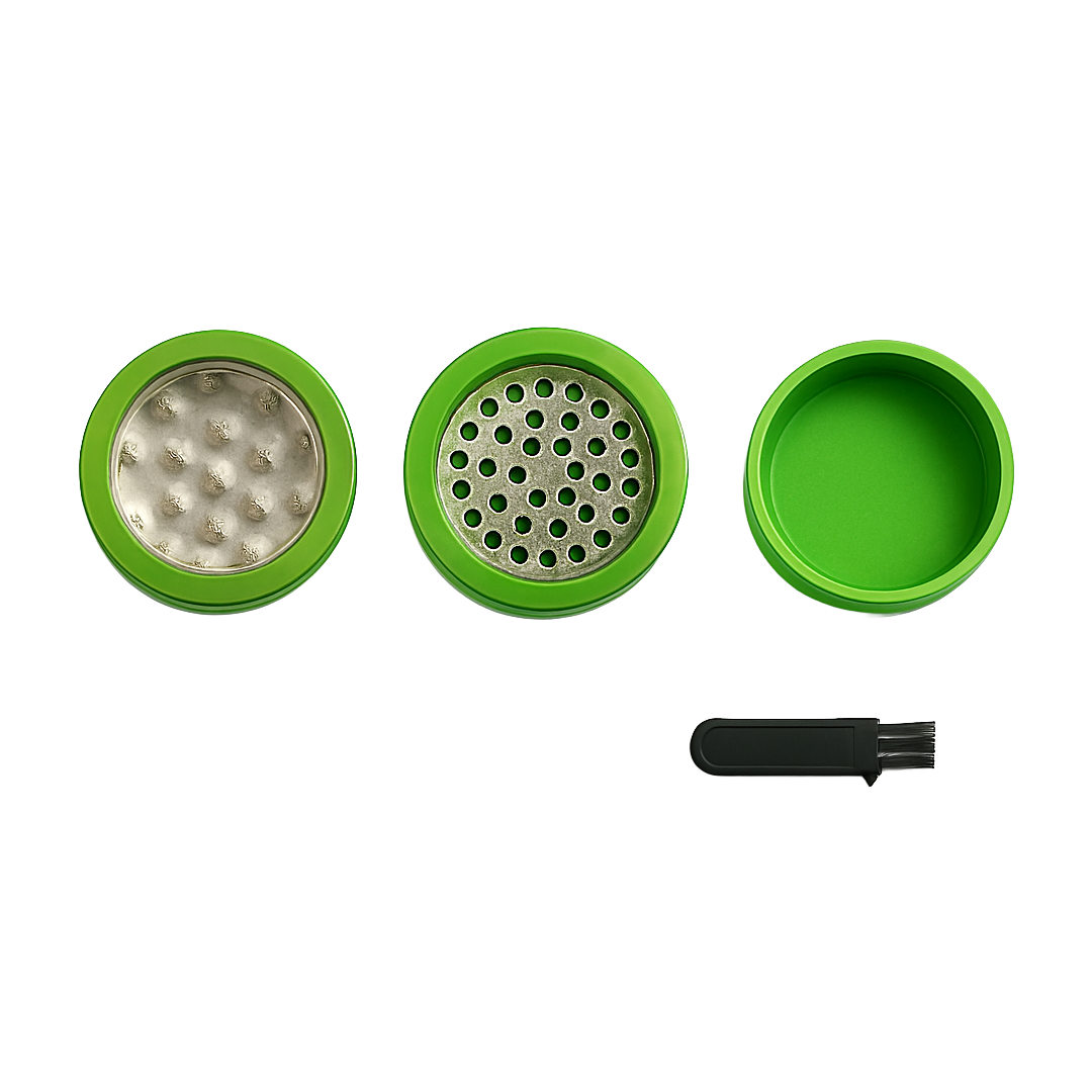 Grinder 45 mm 4 piezas - Champiñon Golden Teacher Color verde mota o Boooberry 🫐👻