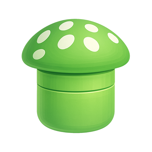 Grinder 45 mm 4 piezas - Champiñon Golden Teacher Color verde mota o Boooberry 🫐👻