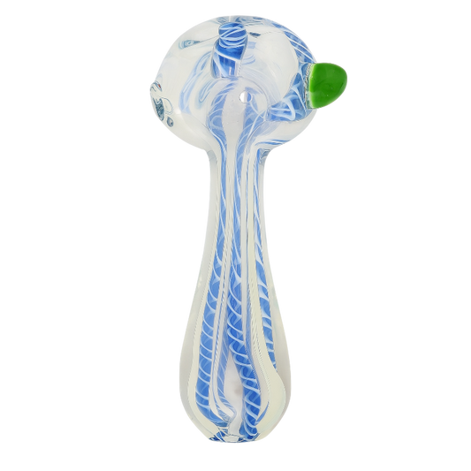 Pyrex - Pipa vidrio decorada 9 cm Azul