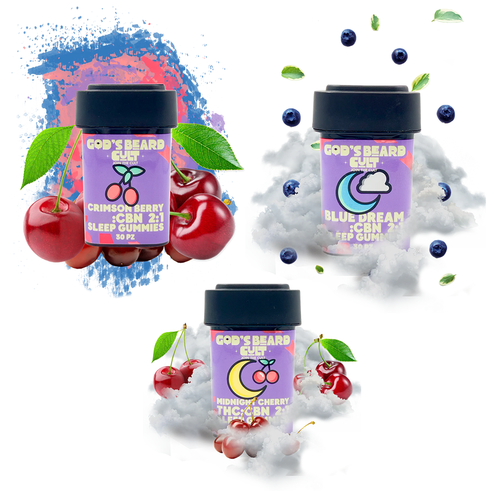 Gods Beard Cult - Gummies - Sleepy Gummies THC - CBN